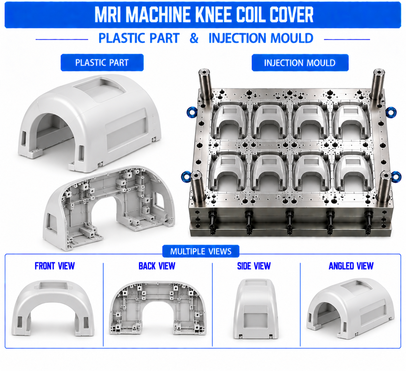 MRI Machine Plastic Knee Coil Cover Mould and Moulding Services